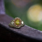 Platinum Ring With a Natural .75Ct Oval Diamond